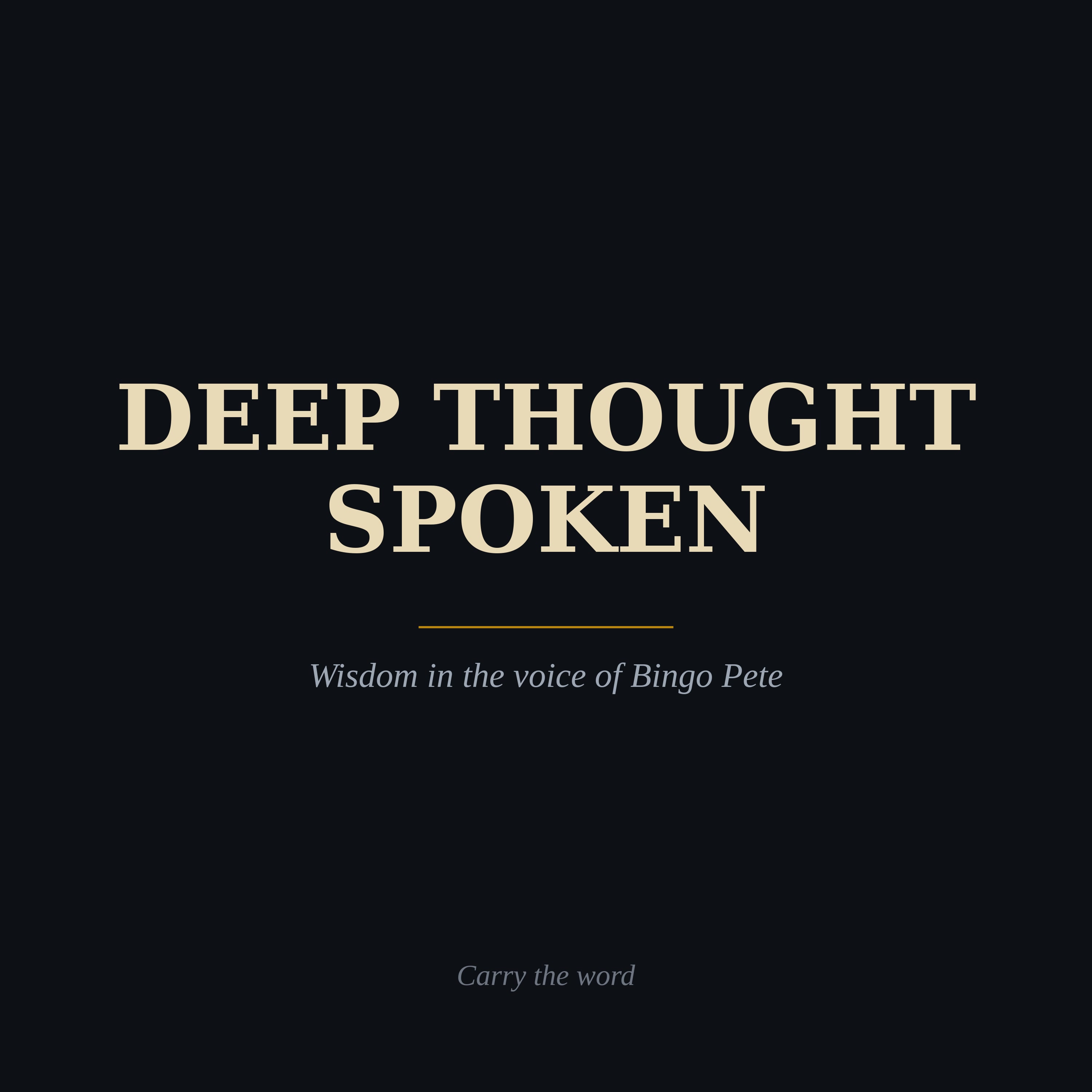 Deep Thought Spoken cover